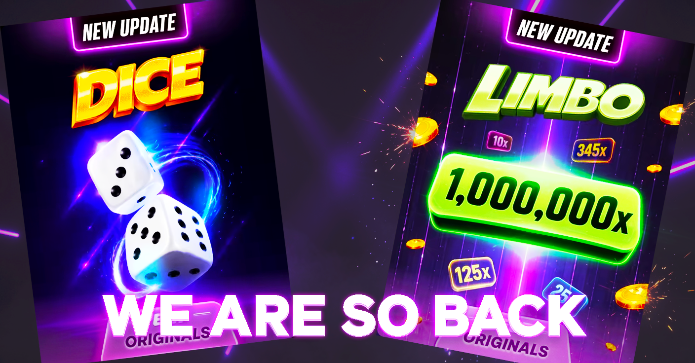 YEET Dice and Limbo update — 9,900× and 1,000,000× max multipliers